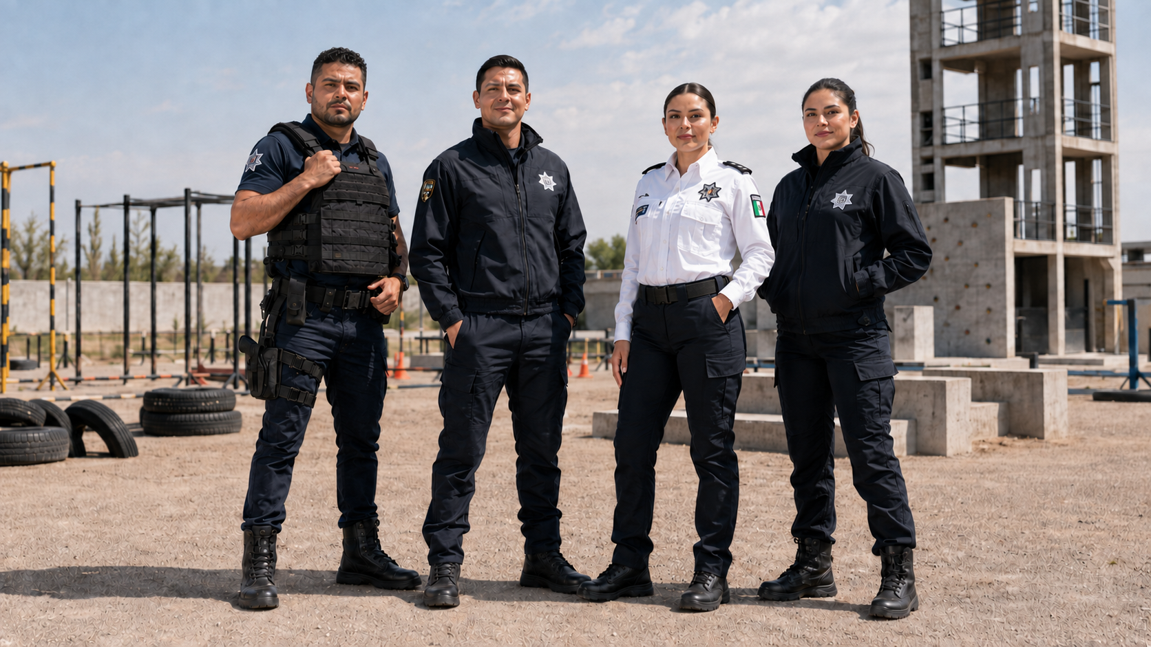Equipo uniformado en campo de entrenamiento